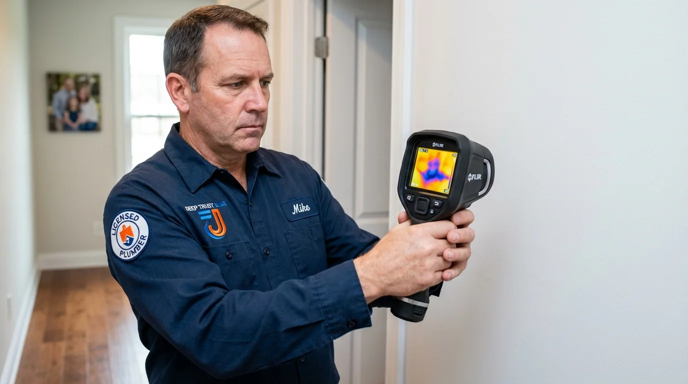 Thermal imaging leak detection by Johns Plumbing LLC in Martindale